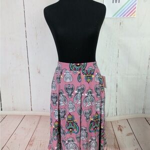 Mauve Owl Patterned Women's Skirt